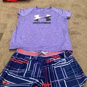 Girls Underarmour outfit yth xl